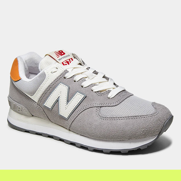 Tênis 574 V2 – Cinza+Laranja Premium