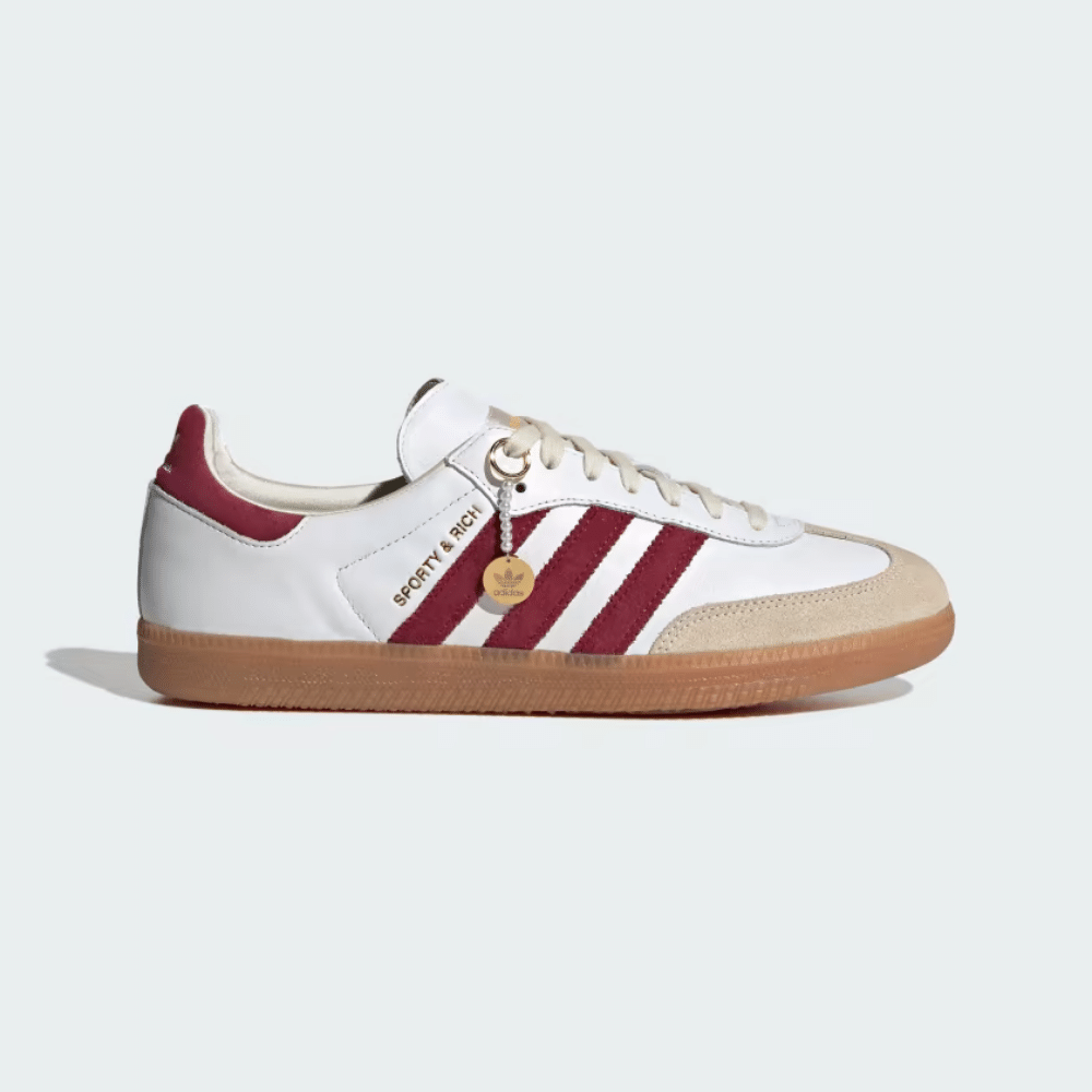 SAMBA Sporty & Rich x adidas Samba OG Collegiate – Burgundy Confortável