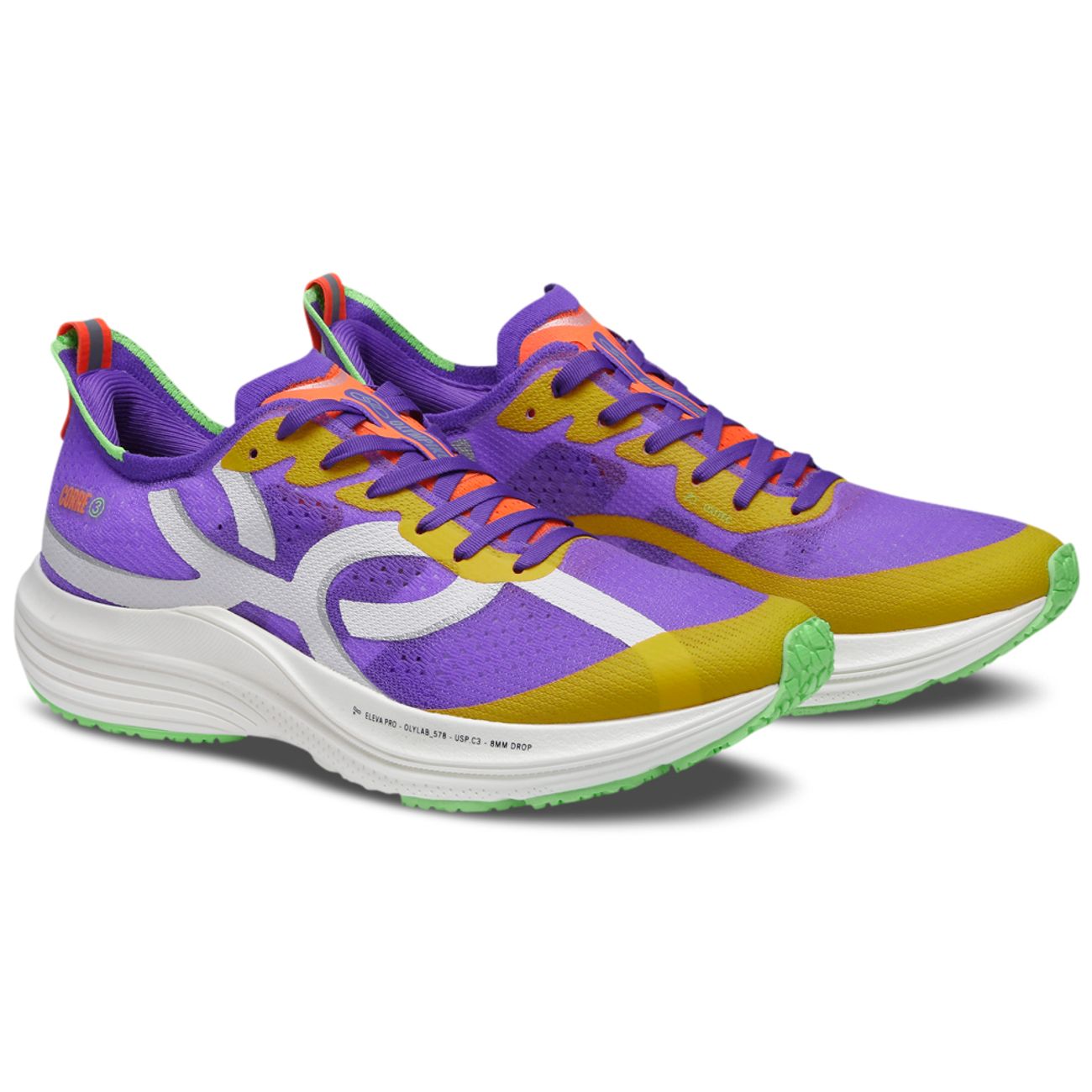 Tênis Corre 3 Preto – Roxo Elegante