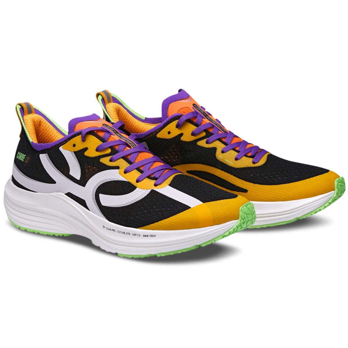 Tênis Olympikus Corre 3 Preto Preto e – Laranja Premium