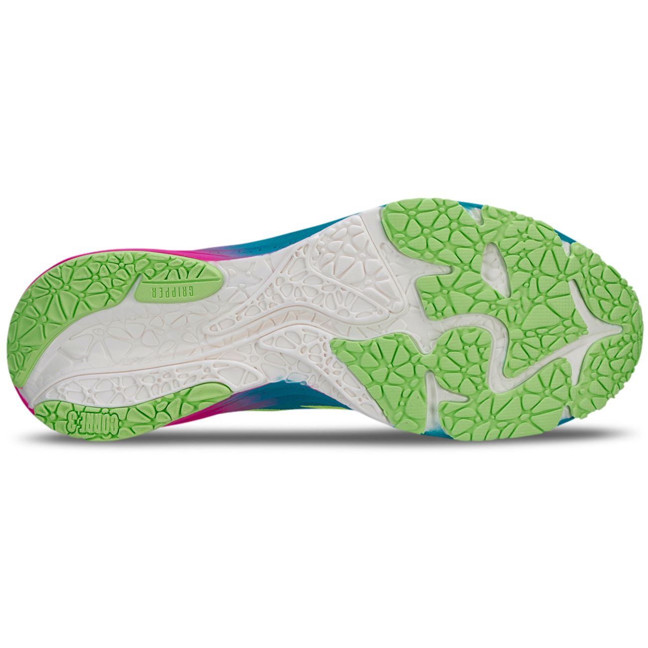 Tênis Corre 3 – Verde/Azul/Rosa Royal