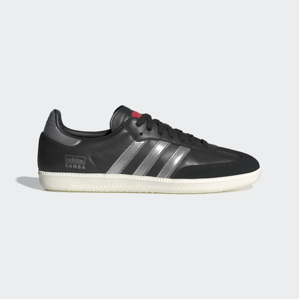 SAMBA OG Core Black Silver – Metallic Clássico