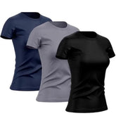 Kit 3 Camisetas Dry Feminina Academia Treino Corrida Proteção – UV Exclusivo