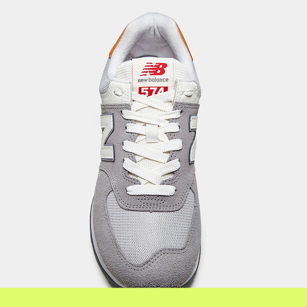 Tênis 574 V2 – Cinza+Laranja Premium