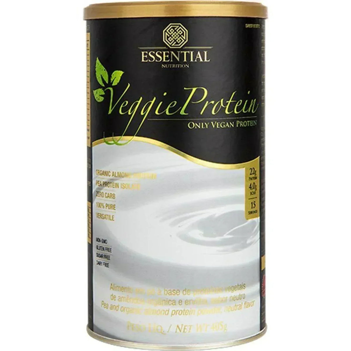 Veggie Neutro Protein Essential Nutrition 405g Lata | 25 – doses Confortável